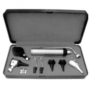 ENT diagnostic set in plastic case
